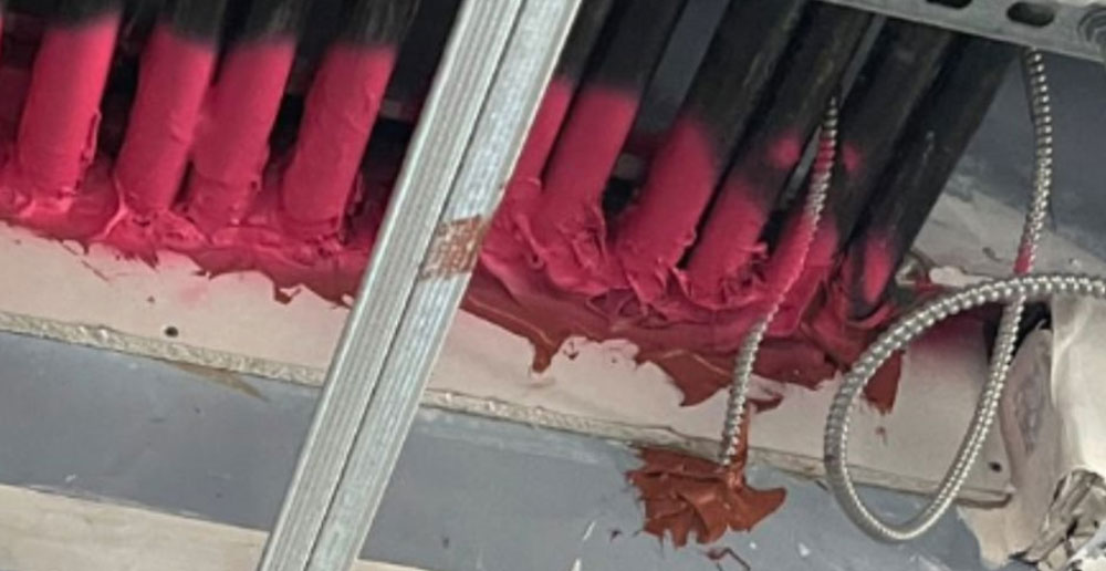 Firestopping - fire caulk